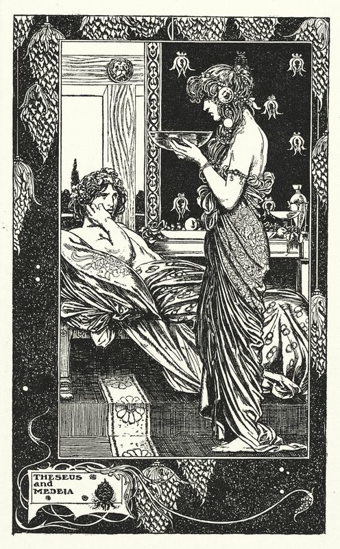 Thésée et Médée (litho) - Thomas Heath Robinson