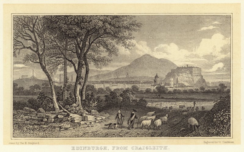 Édimbourg, de Craigleith (gravure) - Thomas Hosmer (after) Shepherd