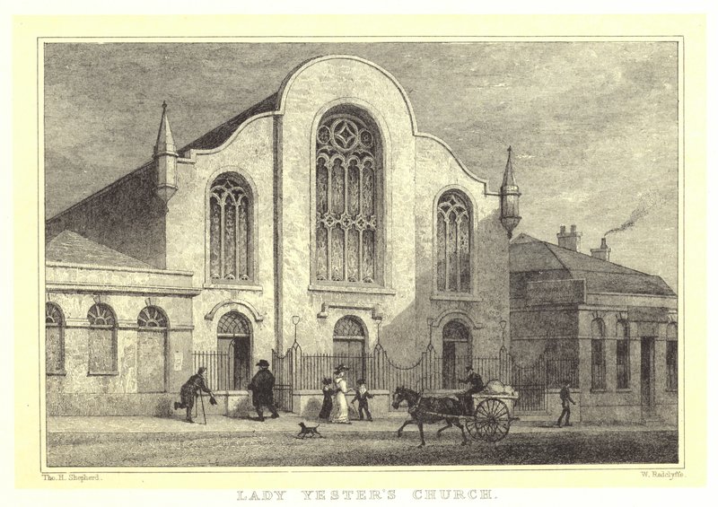 Église de Lady Yester (gravure) - Thomas Hosmer (after) Shepherd