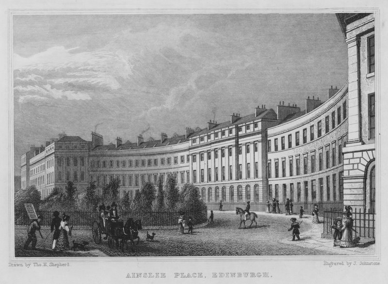 Ainslie Place, Édimbourg (gravure) - Thomas Hosmer Shepherd