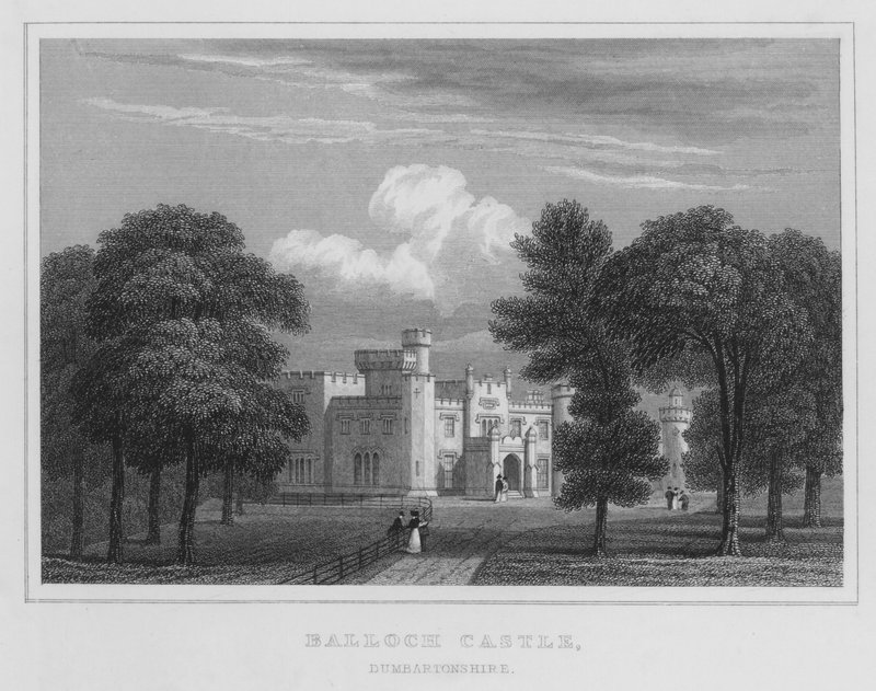 Château de Balloch, Dumbartonshire (gravure) - Thomas Hosmer Shepherd