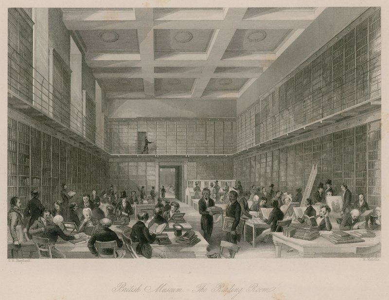 Musée britannique, la Salle de Lecture - Thomas Hosmer Shepherd