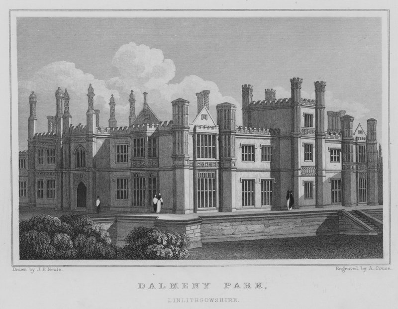 Parc Dalmeny, Linlithgowshire (gravure) - Thomas Hosmer Shepherd