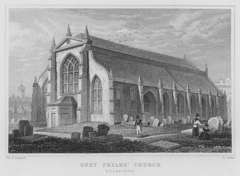 Église des Grey Friars, Édimbourg (gravure) - Thomas Hosmer Shepherd