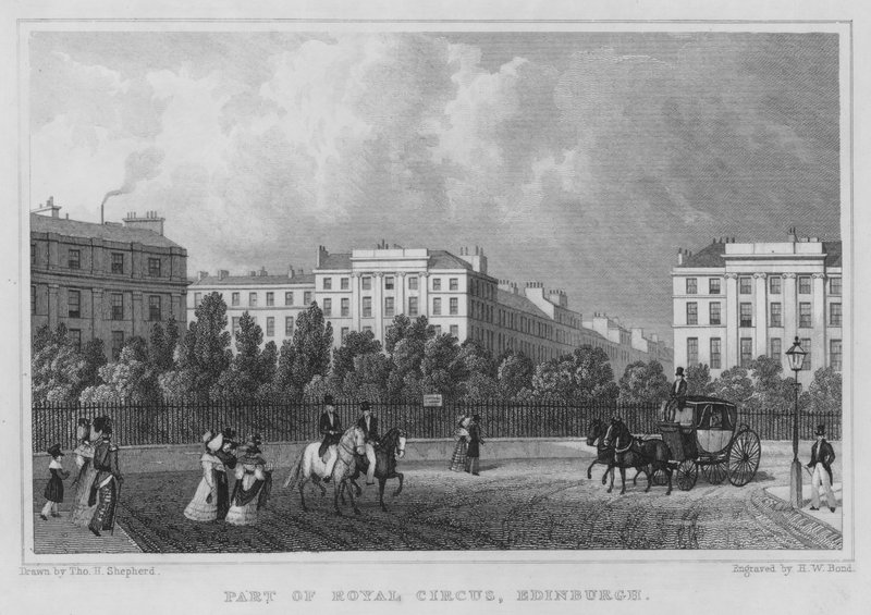 Partie du Royal Circus, Édimbourg (gravure) - Thomas Hosmer Shepherd