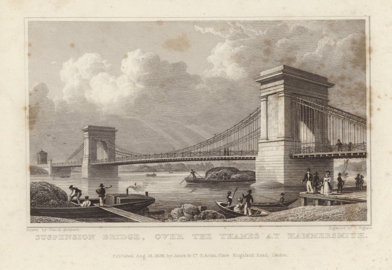 Pont suspendu - Thomas Hosmer Shepherd