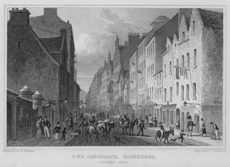Le Canongate, Édimbourg, vue vers l