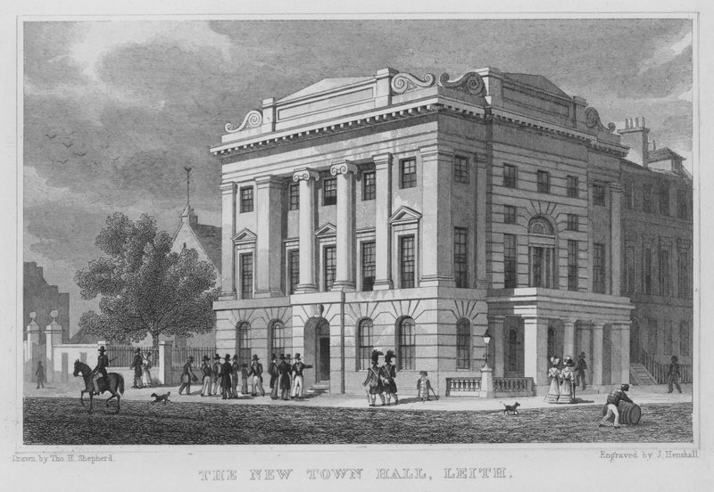 La nouvelle mairie, Leith (gravure) - Thomas Hosmer Shepherd
