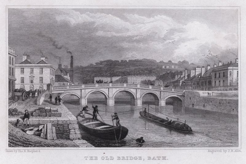 Le vieux pont, Bath - Thomas Hosmer Shepherd