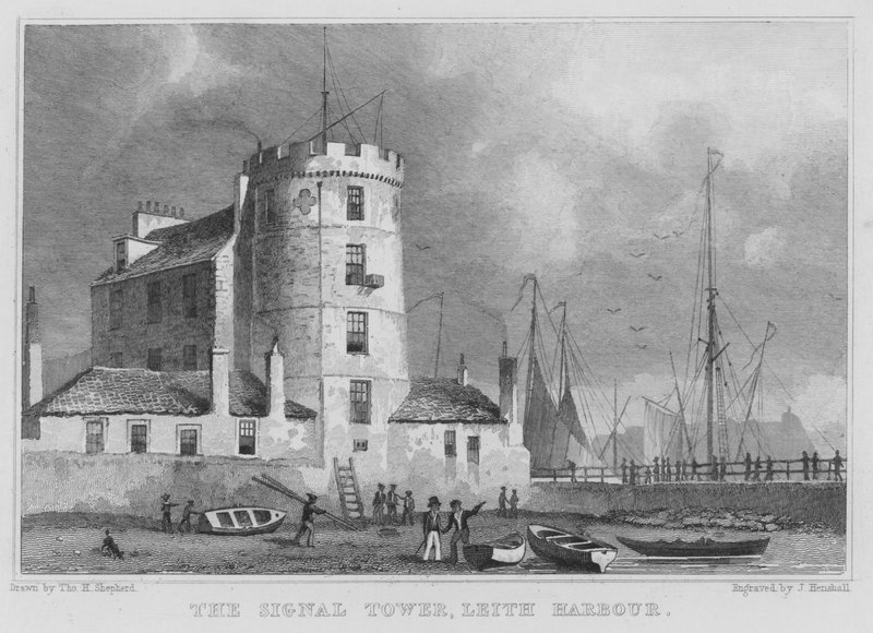 La Tour de signalisation, port de Leith - Thomas Hosmer Shepherd