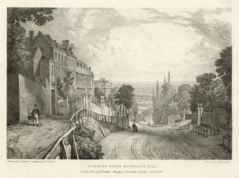 Vue de Highgate Hill, Londres - Thomas Mann Baynes