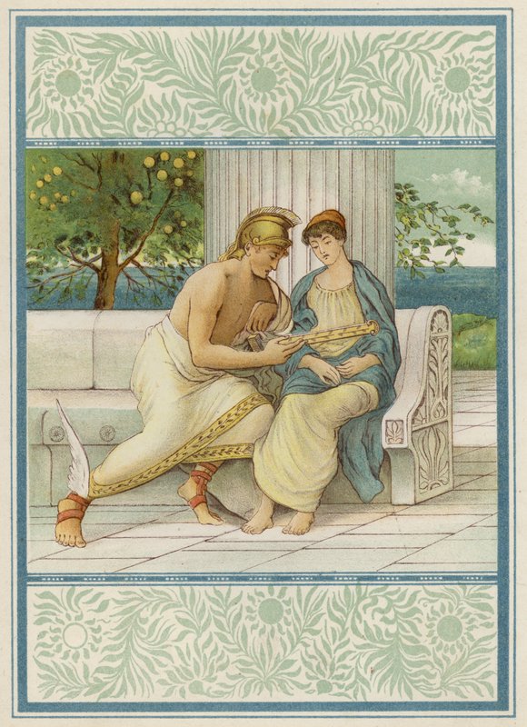 Persée et Andromède (lithographie en couleur) - Thomas Ralph Spence