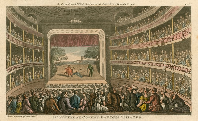 Le Dr Syntax au théâtre de Covent Garden, Londres - Thomas Rowlandson