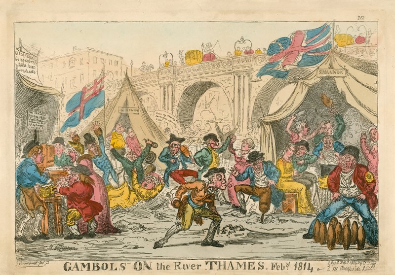 Jeux sur la Tamise, février 1814 - Thomas Rowlandson