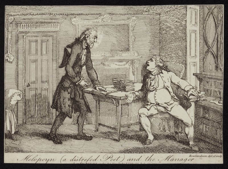 Melopoyn un poète en détresse et le directeur - Thomas Rowlandson