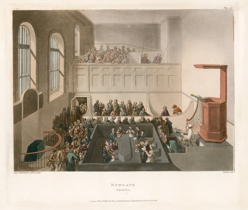 Chapelle de Newgate - Thomas Rowlandson