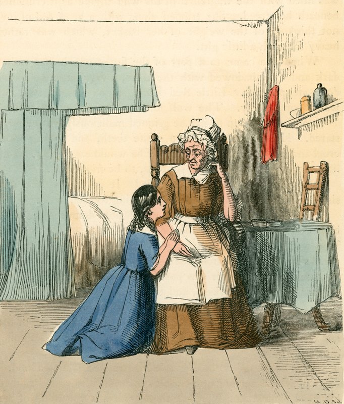 Disant ses prières à sa grand-mère - Thomas Webster