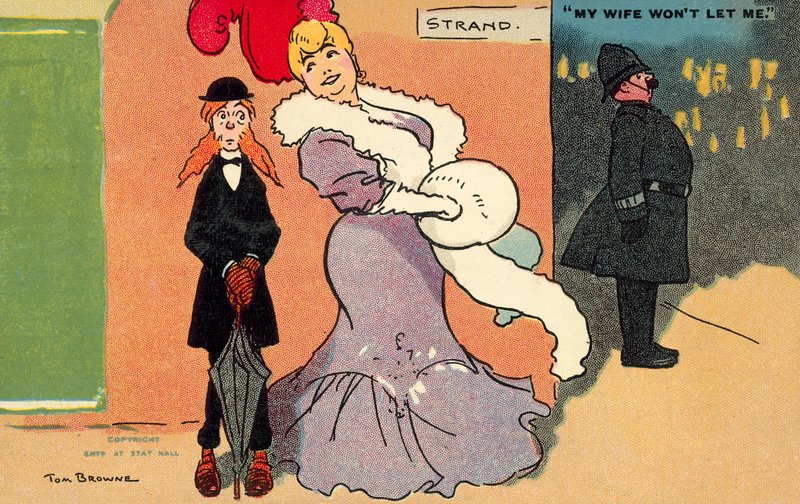 Ma femme ne me laisse pas (chromolitho) - Tom Browne