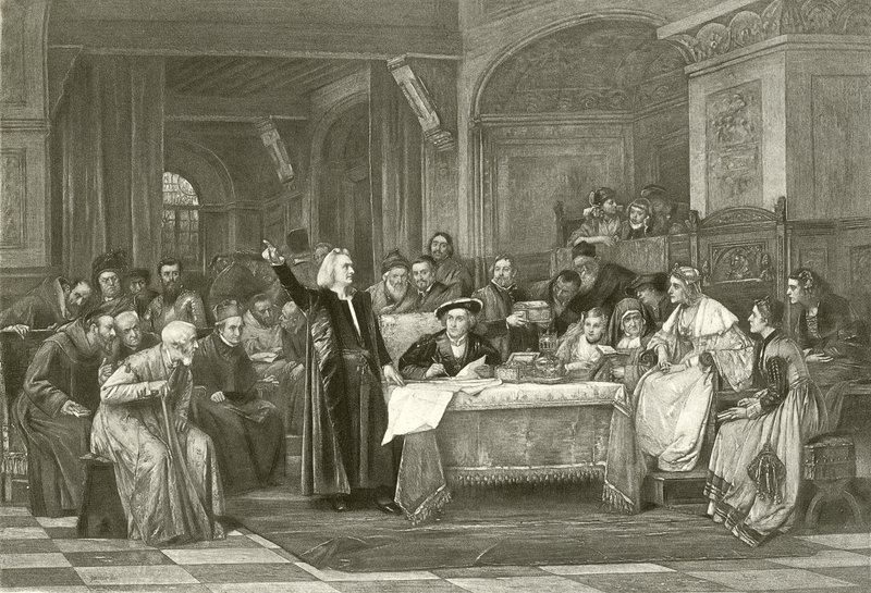 Colomb avant Isabelle (gravure) - Vaclav Brozik