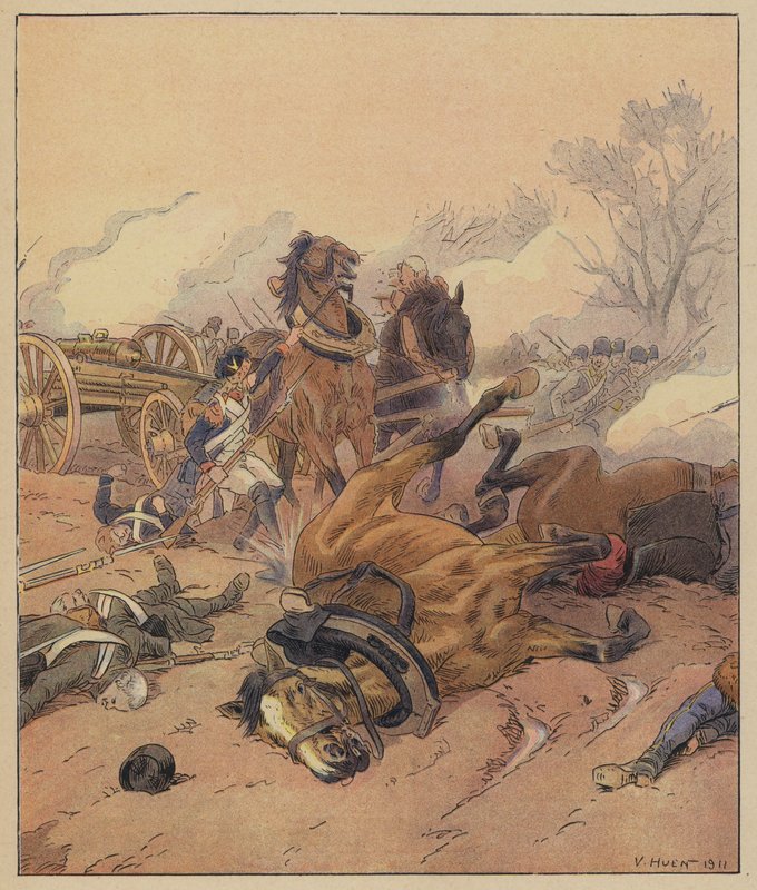 Les troupes françaises capturent les lignes ennemies à la bataille de Wissembourg, guerres révolutionnaires françaises, 1793 - Victor Huen