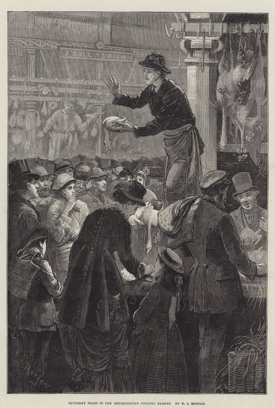Samedi soir au marché de la volaille métropolitain - Walter Jenks Morgan