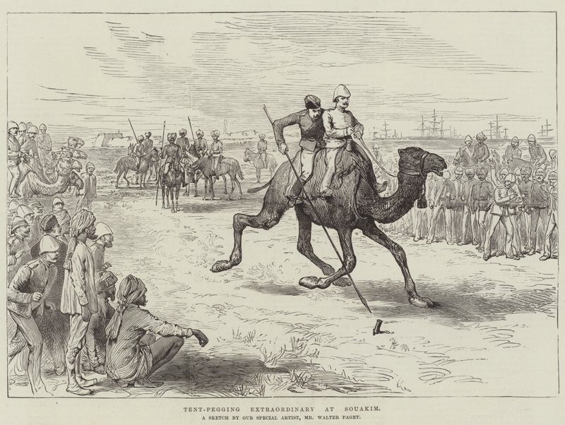 Tent-Pegging extraordinaire à Souakim - Walter Paget