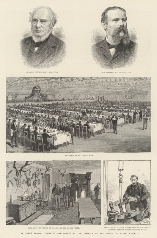 Le pont du Forth, achevé et inauguré en présence du prince de Galles, 4 mars - Walter Paget