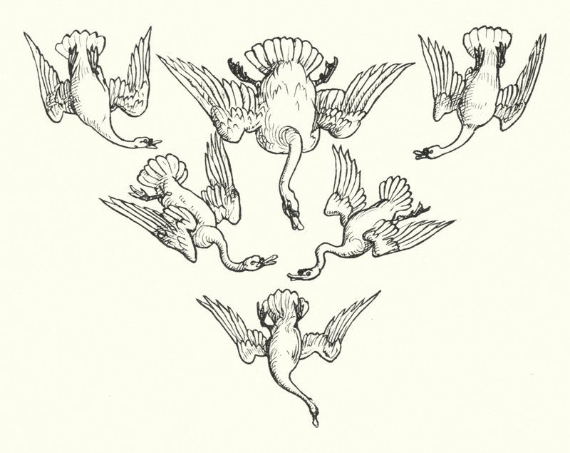 Les Six Cygnes - Walter (after) Crane