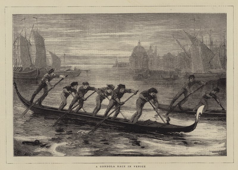 Une course de gondoles à Venise - Walter Jenks Morgan
