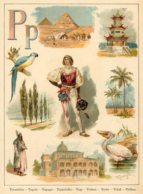 Lettre P (chromolitho) - Walter Zweigle