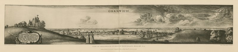 Vue de Greenwich gravée en 1637 - Wenceslaus Hollar