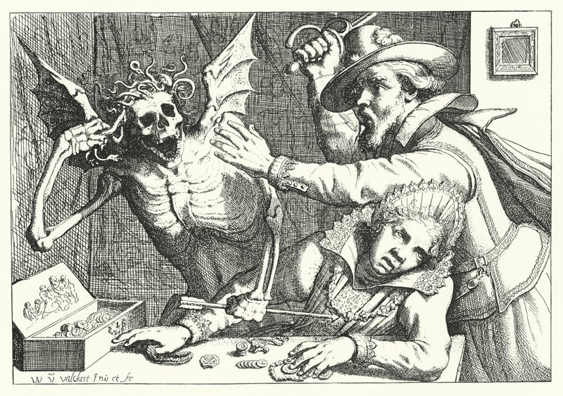 Les avares et la mort - Werner van den Valckert