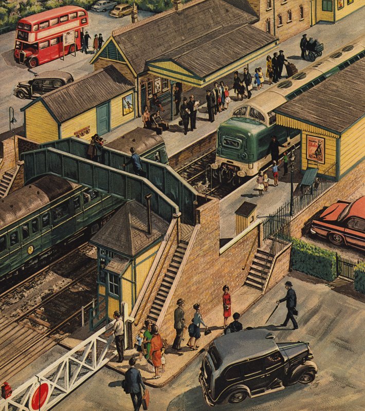 Gare ferroviaire, Angleterre - Wilf (20th century) Hardy