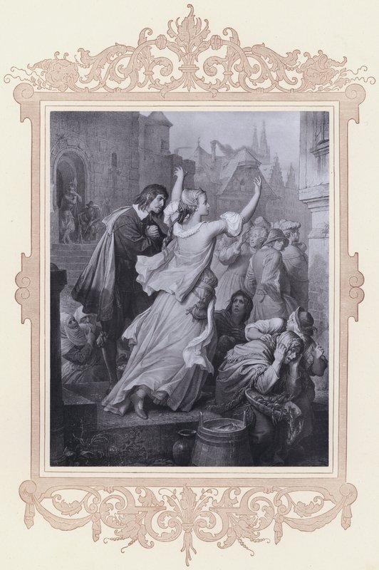 Clarchen, Egmont (lithographie) - Wilhelm von (after) Kaulbach