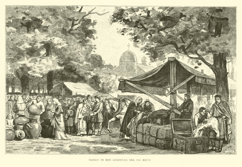 Ville de marché, Pays-Bas, 9e siècle - Willem II Steelink