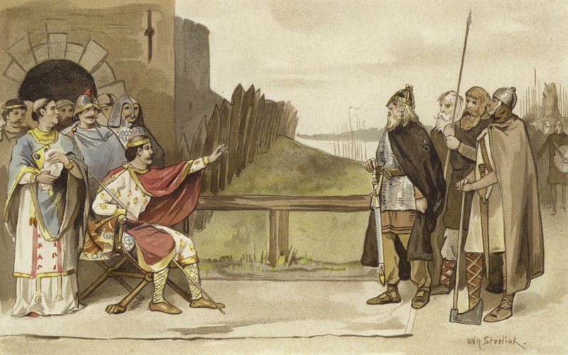 Rencontre de Charles le Chauve et Roruk le Norseman, Nimègue, 870 - Willem II Steelink