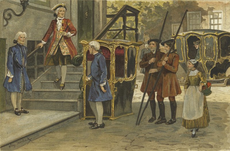 Chaise à porteurs et traîneau, Pays-Bas, milieu du 18ème siècle - Willem II Steelink