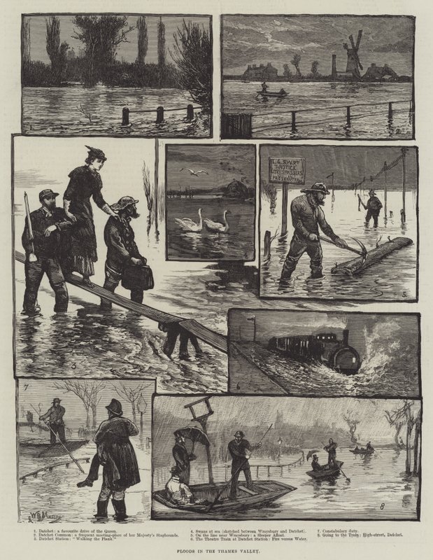 Inondations dans la vallée de la Tamise - William Bazett Murray
