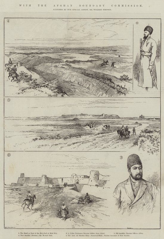 Avec la Commission de la frontière afghane - William Crimea Simpson