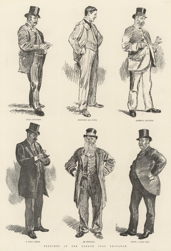 Croquis à la Bourse du Charbon de Londres - William Douglas Almond