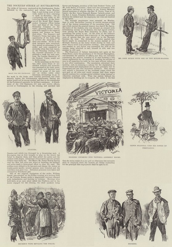 La grève des dockers à Southampton - William Douglas Almond