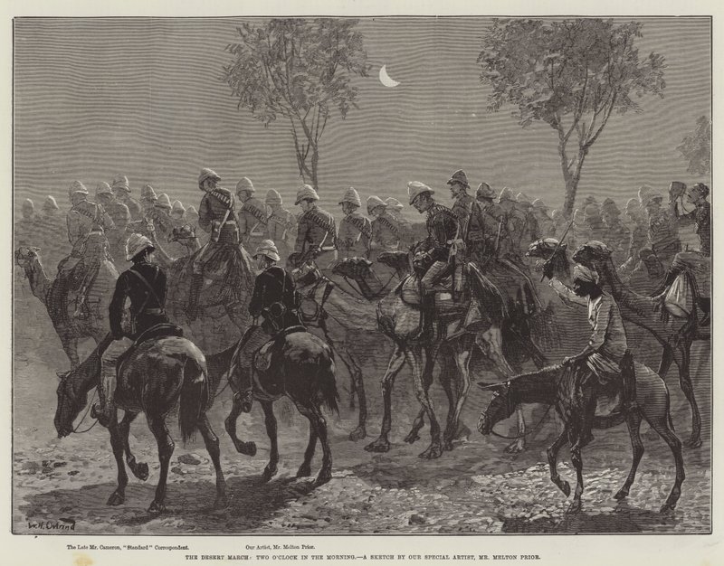 La marche dans le désert, deux heures du matin - William Heysham Overend