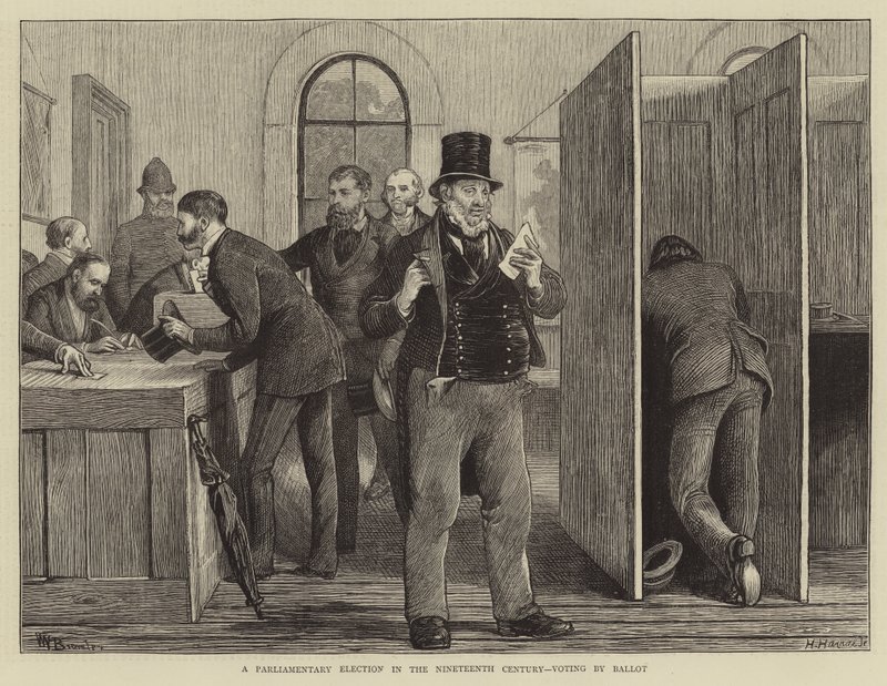 Une élection parlementaire au XIXe siècle, vote par scrutin - William III Bromley