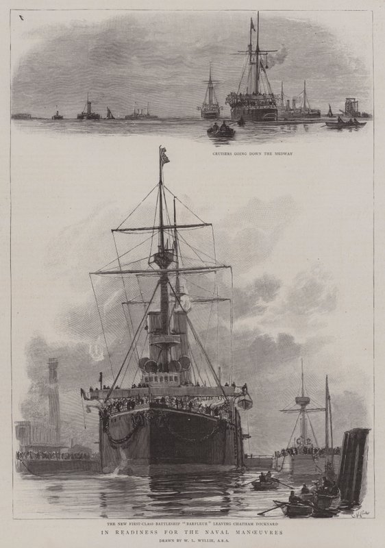 En préparation pour les manœuvres navales - William Lionel Wyllie