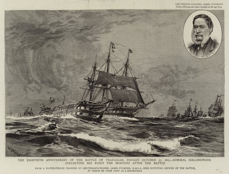 Le Quatre-vingtième anniversaire de la bataille de Trafalgar, 21 octobre 1805, l