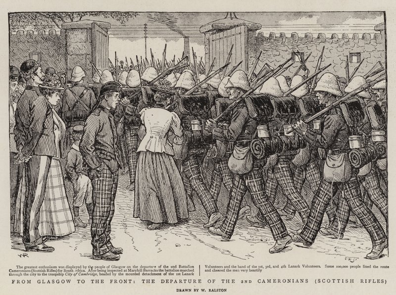 De Glasgow au front, le départ des 2e Cameronians, fusiliers écossais - William Ralston