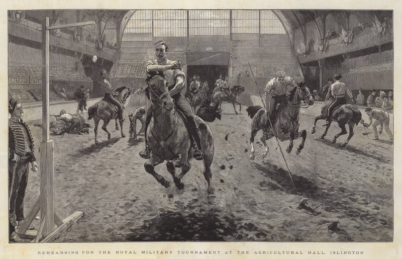 Répétition pour le tournoi militaire royal au Agricultural Hall, Islington - William Small