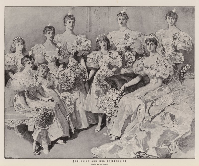 La mariée et ses demoiselles d