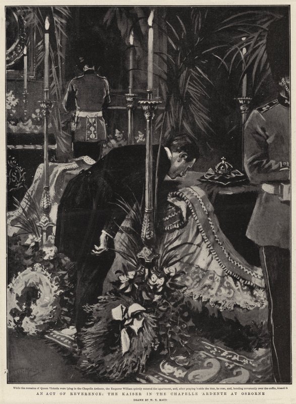 Un acte de révérence, le Kaiser dans la chapelle ardente à Osborne - William T. Maud