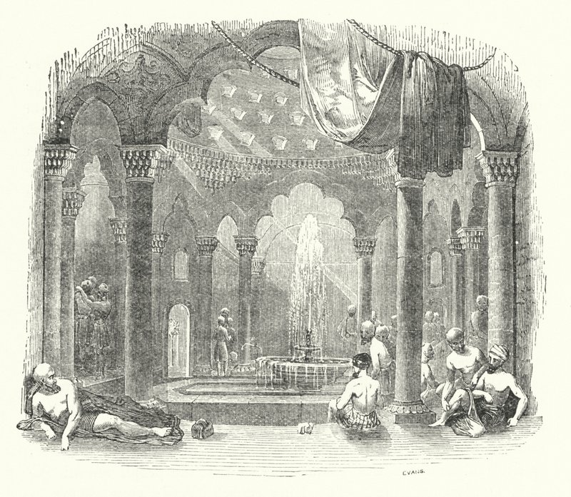 Bain turc (gravure) - William (after) Harvey